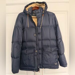 Abercrombie & Fitch Navy Blue Puffer Jacket